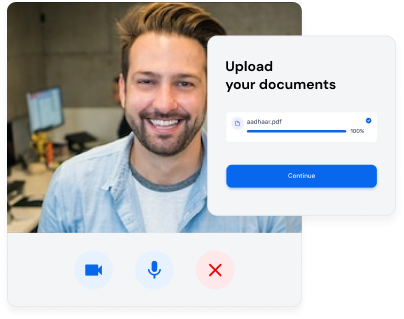 deploy videocx.io for credit verification business workflow for a detailed personal discussion for loan underwriting over video with document sharing and verification